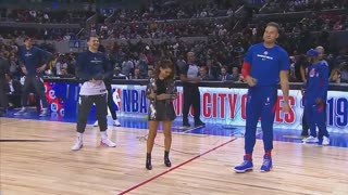 Luka Doncic Gives Blake Griffin No Chance In Mexico Introduction! Mavericks vs Pistons