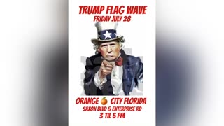 Waving Trump Flags