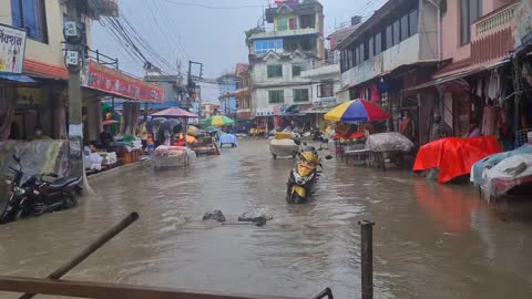 Flood at kapan Tarkari bazaar (1)