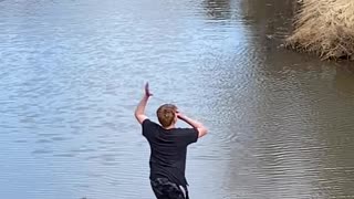 Jumping into freezing water in Alaska!