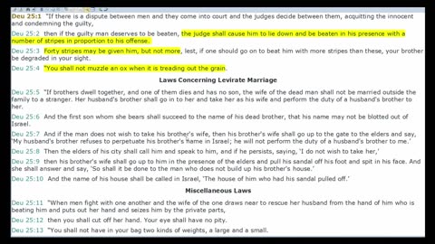 Deuteronomy Chapter 25 Not So Miscellaneous Laws