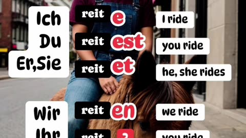 German verb reiten, to ride