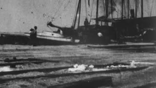 Bird's-Eye View Of Dock Front, Galveston (1900 Original Black & White Film)