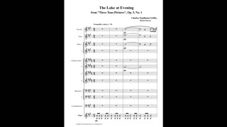 Charles Griffes – The Lake at Evening (Woodwind Choir + Piano)