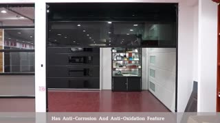 Instime Low Price Modern Residential Automatic Black Aluminum Benefit Glass Sectional Garage Door