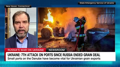 Russian Drone Strike Hits Critical Ukraine Grain Facility:::