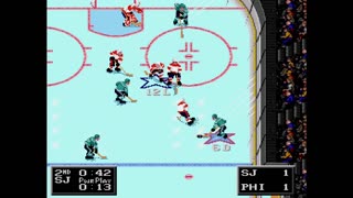 NHL '94 Franchise Mode 1988 Regular Season G31 - Len the Lengend (SJ) at Philly Chris (PHI)