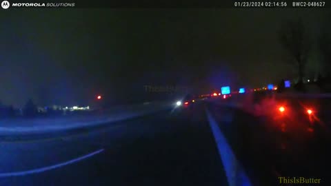 Bodycam video shows close call on I-94