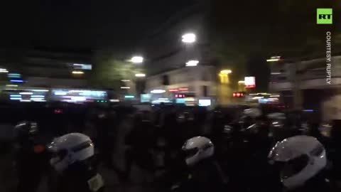 Chaos in Paris & Nantes following election results