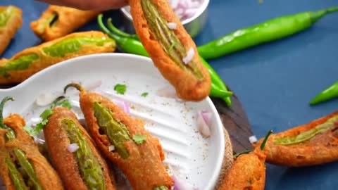 Hyderabad style masala mirchi buzzy taste is on a different level Hyderabad style Mirchi bajji