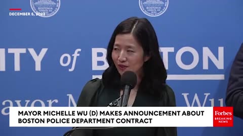 Mayor Michelle Wu Touts Historic Contract With Boston Police Patrolmen's Association