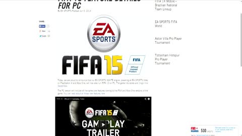 FIFA 15 ON PC TO USE THE IGNITE ENGINE!