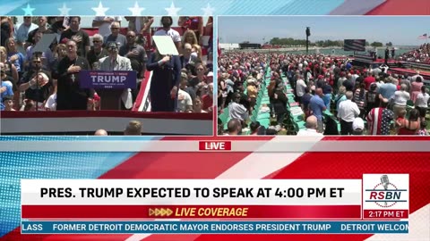 Trump Rally Pledge of Allegiance Racine Wisconsin