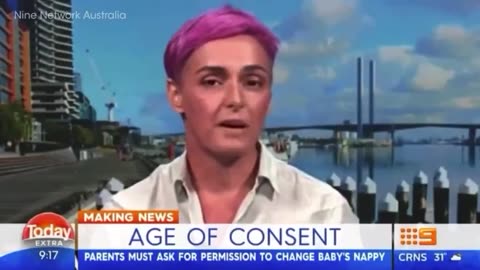 A PURPLE HAIRED "Sexuality Expert" says you should ask for your baby's PERMISSION to change their NAPPY🤡.