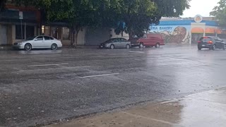 Raining in california