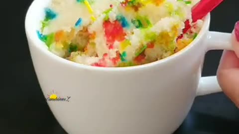 1 Minute Vanilla Mug Cake Recipe | #Shorts | Sprinkles Mug Cake |