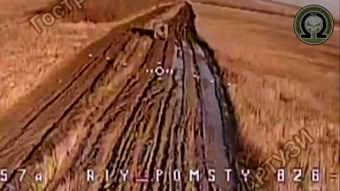 Repeated Drone Strikes on a Russian Armored Vehicle Stuck in the Mud