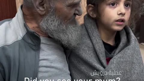 Are you cold?': Injured grandfather comforts granddaughter - Gaza Strip