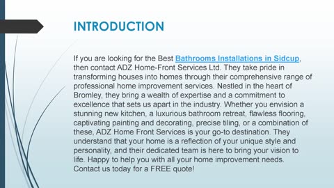 Best Bathrooms Installations in Sidcup