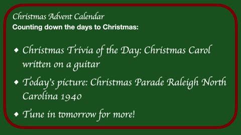 Christmas Advent Calendar December 22, 2022
