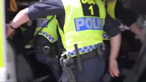 This is how you do it. Sweden police stop islamic agitators