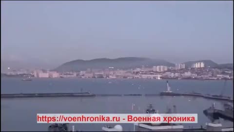 Novorossiysk - air defense work and shooting down a Ukrainian drone