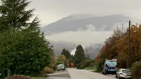 Foggy mountain near Vancouver