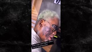 Dennis Rodman Gets Huge Portrait Tattoo Of GF On His Face