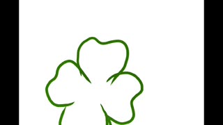 Four Leaf Clover Digital Drawing