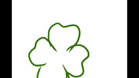 Four Leaf Clover Digital Drawing