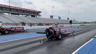 Happy Hooker and Another Happy Hooker dragsters racing in Indianapolis 5_20_23