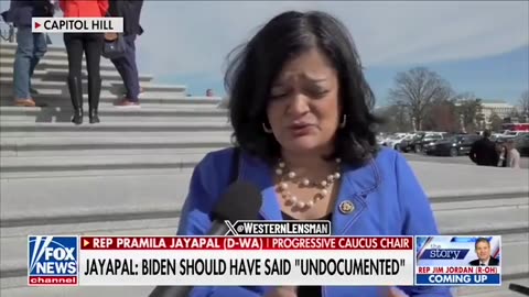 Pramila Jayapal is very upset with Joe Biden for calling a psychopath m*rderer "illegal."