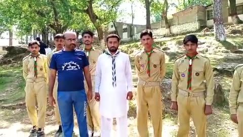Scouts_of_GHS_Peer_Ashab_with_PET_Shahbaz__Hussain__in_Murree#scouts #murree