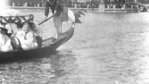 Parade Of Floats, St. Louis Exposition (1904 Original Black & White Film)