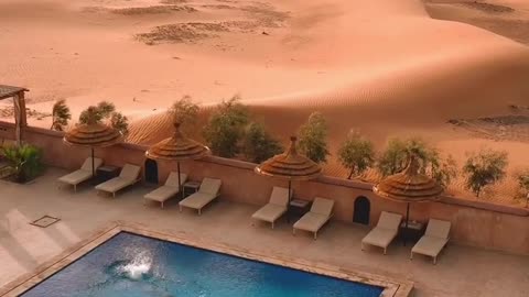 Pool in morocco's desert 🏜