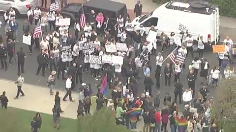 Parents in N Hollywood are protesting a "Pride month" assembly being held at an elementary school