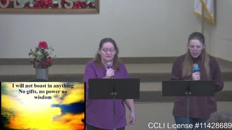 Moose Creek Baptist Church sings “How Deep the Fathers Love for Us“ During Service 2-20-2022