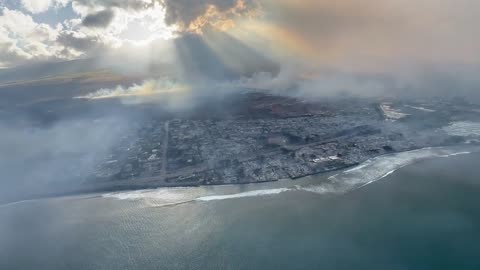 THe Historic Lahaina Town is gone, up in flames Prayers and Aloha for Maui