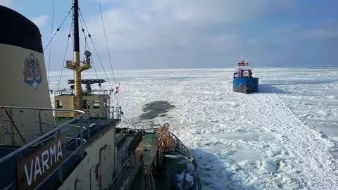 ICEBREAKING IN BALTIC SEA! Icebreaker _VARMA_ part 1.