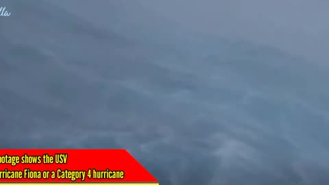 Terrible Hurricane Fiona USV footage of Hurricane Fiona