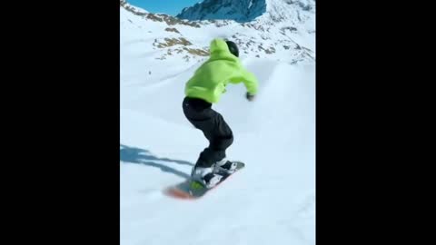 Cool snowboarding to the music