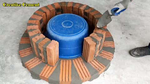 How to make a 2 in 1 wood stove from beautiful red bricks