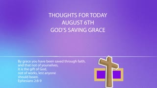 Thoughts For Today - August 6, 2021