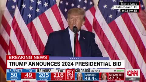 Watch Donald Trump announce his 2024 candidacy