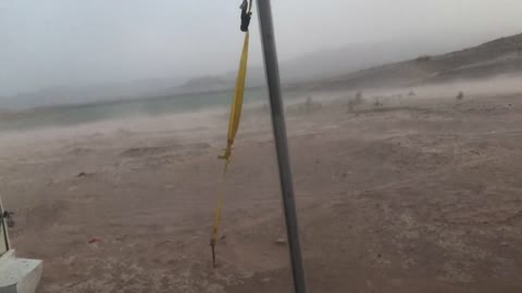 Sand storm at lake mead