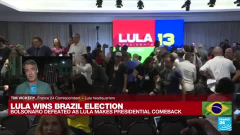 'This is a fraud': Bolsonaro's supporters react after leftist Lula wins Brazil vote • FRANCE 24