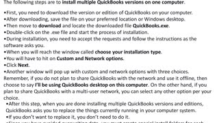 How to Install Multiple QuickBooks versions on one computer?