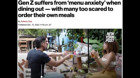 THE LATEST PSYCHOLOGICAL NIGHTMARE THEYVE CREATED IS CALLED MENU ANXIETY