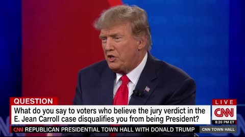 Trump on whether the E. Jean Carroll verdict will disqualify him from being president
