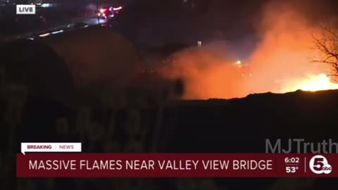 Ohio - “Spontaneous Combustion’ Causes Massive Fire Underneath Valley View Bridge